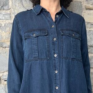 Club Monaco Denim Shirt Dress